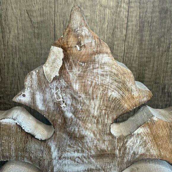 Rustic Maple Leaf Decor Mango Wood NEW FAST SHIP - Picture 7 of 9